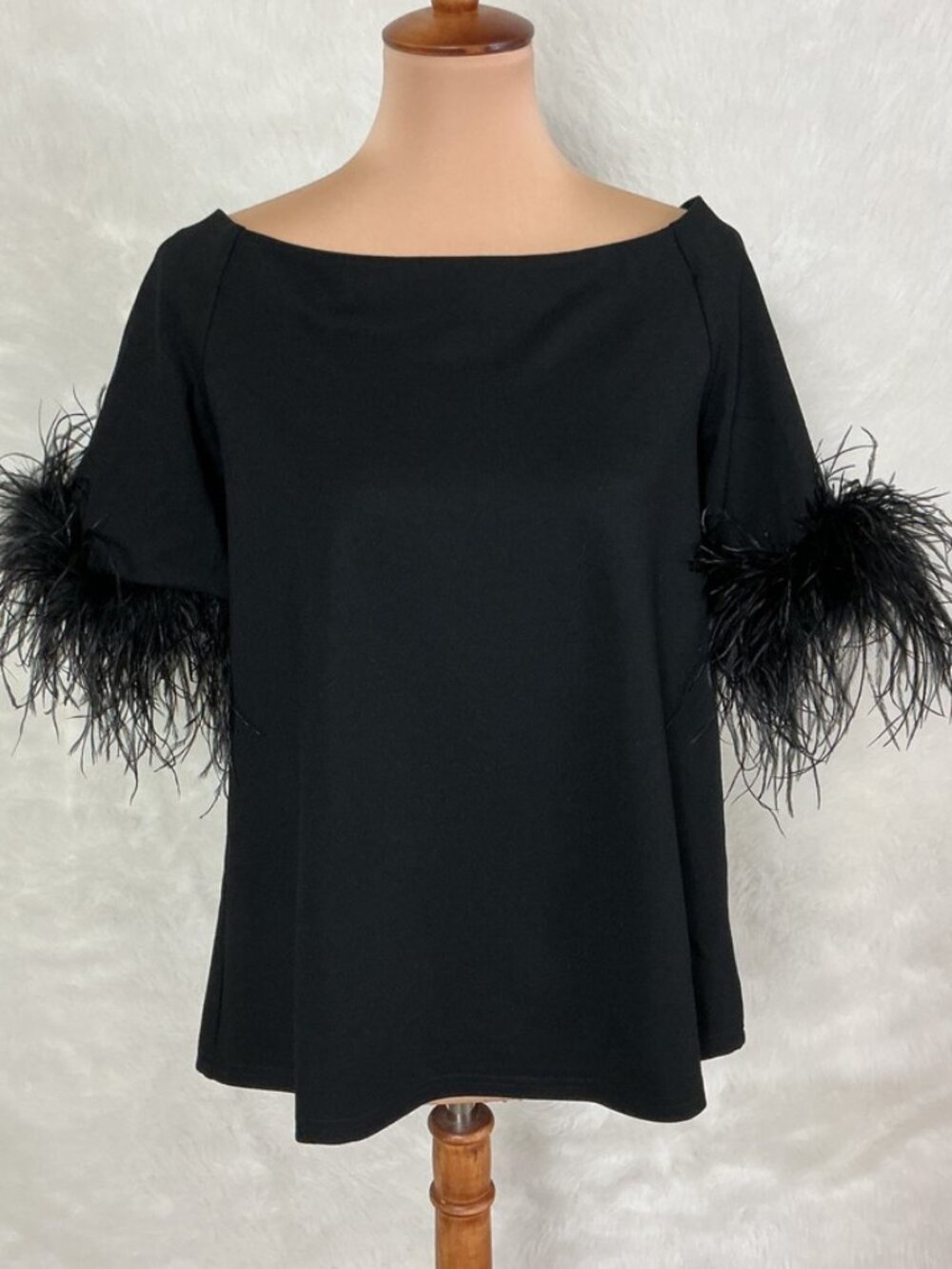 Tuckernuck Black Feather Miranda Off Shoulder Blouse NWT M